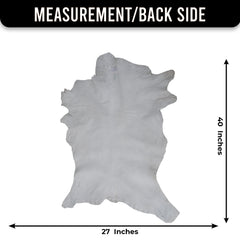 Luxurious Black and White Goat Skin Rug - Natural Hair-On Leather for Home Styling