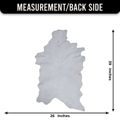 Rustic Dark Brown Goat Hide Rug - Genuine Leather for Timeless Home Styling