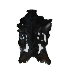 Goat Skin Rug, Black and white Handpicked for Quality, Unique Piece for Sale, Fast UK Delivery