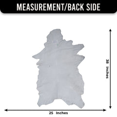 Premium Brown and White Goat Skin Rug - Genuine Hair-On Leather for Rustic Décor