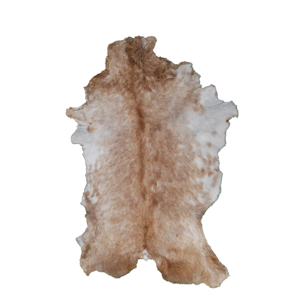 Luxury Brown & White Goat Skin Rug - Premium Quality Handcrafted Natural Goat Hide Rug for Home Decor - Celestial Leather Limited