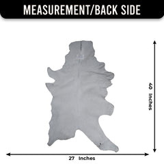 Handcrafted Dark Brown Goat Hide Rug - Soft, Natural Leather for Home Décor