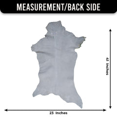 Luxurious Black and White Goat Skin Rug - Natural Hair-On Leather for Home Styling