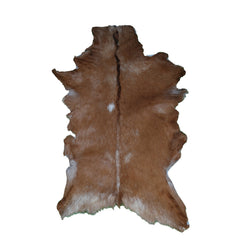 Luxuriously Soft Dark Brown & White Genuine Goat Fur Rug - Eco-Friendly, Non-Shedding, and Hypoallergenic - Unique Patterns - Handcrafted