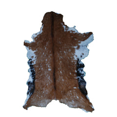 Goat Skin Rug: Tri-Color genuine Goat hide rug
