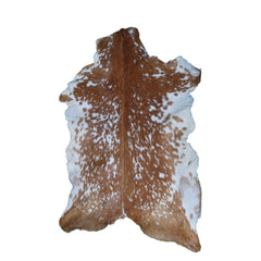 Luxurious Brown & White Premium Goatskin Rug | Handcrafted Hair-On Rug for Timeless Elegance - Sophistication in Any Room - Celestial Leather Limited