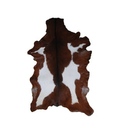 Luxurious Brown & White Hair-on Goat Skin Rug - Premium Goat Hide Rug Elegance - Sophistication for Home Décor - Hypoallergenic - Celestial Leather Limited