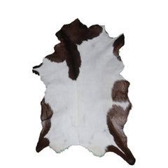 Handcrafted Dark Brown Goat Skin Rug – Authentic Elegance for Your Home