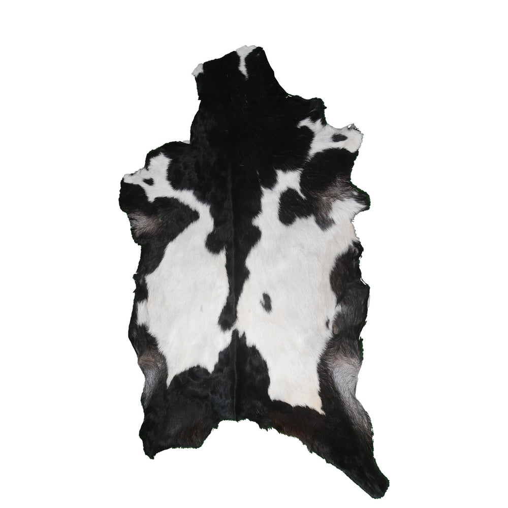 Luxurious Handmade Black & White Goat Skin Rug: Soft, Hypoallergenic, Sustainable, Non-Shedding & Unique - Add Nature's Beauty to Your Home - Celestial Leather Limited