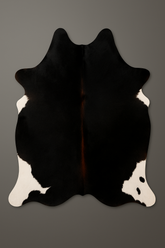 Luxurious XL Dark Brown Brazilian Cowhide Rug - Hypoallergenic, Non Slip Suede Back, Handselected from Premium Hides for Elegant Decor