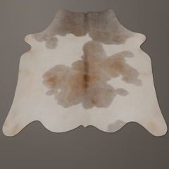 Luxury Hypoallergenic Brown & White Cowhide Rug | Non-Slip Suede Back | Non-Shedding | Perfect for Bedroom - Living Room Décor