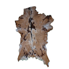 Goat Skin Rug: Tri-Color genuine Goat hide rug
