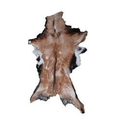 Luxurious Handmade Multicolour Goat Skin Rug - Soft, Kid & Pet Friendly, Hypoallergenic, Non-Shedding, Sustainable - Eco-Friendly
