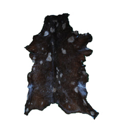 Natural Tri-Color Goat Hide Rug - Luxurious Accent for Rustic and Modern Spaces