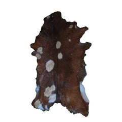 Natural Dark Brown Goat Hide Rug - Perfect for Modern and Rustic Spaces