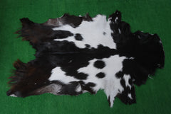 Natural Black and White Goat Hide Rug - Luxurious and Stylish Floor Accent