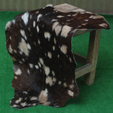 Authentic Hair-On Goat Skin Rug - Tri-Color Pattern for Stylish Home Décor