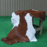 Handcrafted Dark Brown Goat Skin Rug - Genuine Leather for Luxurious Décor