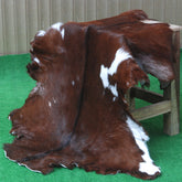 Handcrafted Dark Brown Goat Skin Rug - Genuine Leather for Luxurious Décor