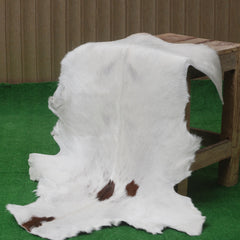 Stylish Dark Brown Goat Hide Rug - Perfect Accent for Contemporary Homes