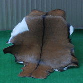 Premium Dark Brown Goat Skin Rug - Durable and Stylish Accent for Any Room