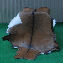 Premium Dark Brown Goat Skin Rug - Durable and Stylish Accent for Any Room