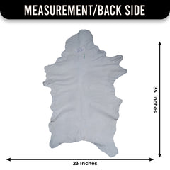 Modern Sophistication: Genuine Black and White Goat Skin Throw Rug for Home Decor - Non-Slippery Back, Hypoallergenic, and Unique Natural