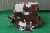 Decorative Tri-Color Goat Hide Rug - Perfect Accent for Floors or Walls