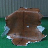 Natural Dark Brown Goat Hide Rug - Perfect for Modern and Rustic Spaces )