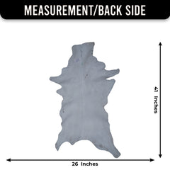 Handcrafted Dark Brown Goat Hide Rug - Soft, Natural Leather for Home Décor