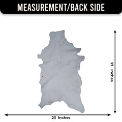 Premium Black and White Goat Skin Rug - Genuine Hair-On Leather for Home Décor