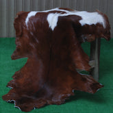 Luxurious Dark brown & White Goat Skin Rug Hide Floor Decoration - Celestial Leather Limited