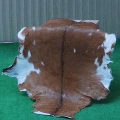 Premium Dark Brown Goat Hide Rug - Soft and Durable for Sophisticated Interiors