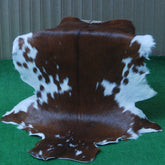 Authentic Dark Brown Goat Hide Rug - Unique Pattern for Modern and Classic Décor