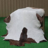Handcrafted Dark Brown Goat Skin Rug – Authentic Elegance for Your Home
