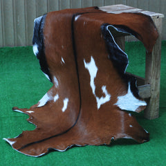 Premium Dark Brown Goat Skin Rug - Rustic Charm for Modern and Classic Interiors