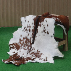 Dark Brown Rug - Soft, Durable, and Eco-Friendly - Handmade Pure Goat Skin Floor Rug - Non-Slip Suede Back