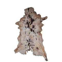 Luxury Dark Brown & White Goat Skin Rug - Handmade, Soft, Non-Shedding, Eco-Friendly, Unique Colour Variations, Hypoallergenic, Non-Slip Suede Back