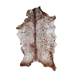 Luxurious Genuine Brown and White Goat Skin Rug | Modern Décor Floor Covering | Hypoallergenic Animal Hide Rug | Eco-Friendly Home Accent - Celestial Leather Limited
