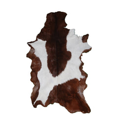 Elegant Dark Brown Goat Skin Rug - Natural Hair-On Accent for Floors or Walls