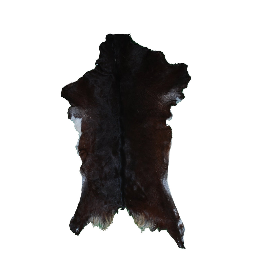 Luxury Dark Brown Goat Skin Floor Rug - Handmade from 100% Pure Goat Skin, Non-Shedding, Kid & Pet-Friendly, Eco-Friendly and Sustainable - Celestial Leather Limited