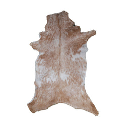 Luxurious Brown and White Goat Hide Rug - Premium Hair-On Natural Goatskin with Unique Patterns and Non-Slip Suede Back - Celestial Leather Limited