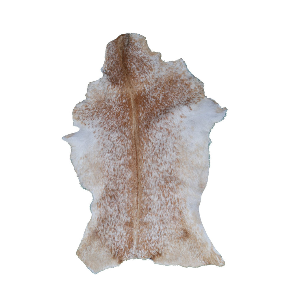 Luxurious Brown & White Goat Hide Rug - Premium Hair-On Skin, Unique Handcrafted Patterns - Hypoallergenic - Eco-Friendly - Various Sizes - Celestial Leather Limited
