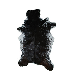 Authentic Hair-On Goat Skin Rug - Black and White Pattern for Luxe Décor