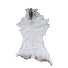 Luxurious Brown & White Goat Skin Rug | Handmade 100% Pure Goat Skin | Soft, Pet-Friendly, Non-Shedding | Eco-Friendly & Sustainable - Celestial Leather Limited