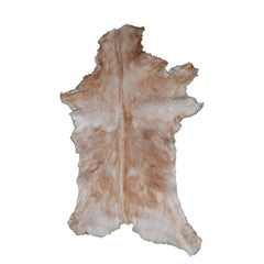 Luxurious Handmade Brown & White Goat Skin Rug | Soft, Kid & Pet-Friendly, Non-Shedding | Natural, Eco-Friendly Rustic Charm | Sustainable - Celestial Leather Limited