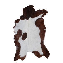 Luxurious Brown and White Genuine Goat Hide Rug - Handcrafted Premium Hair-On Goat Skin Rug with Unique Patterns and Colors - Celestial Leather Limited