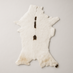 Authentic Dark Brown Goat Hide Rug - Rich Color and Unique Pattern for Home Styling