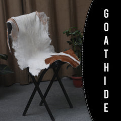 Decorative Dark Brown Goat Skin Rug - Luxurious Touch for Living Spaces