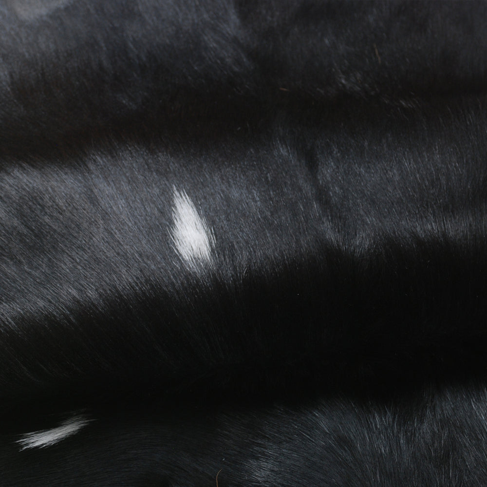 Luxurious Black & White Goat Skin Rug - Floor Décor for Home Décor - Celestial Leather Limited